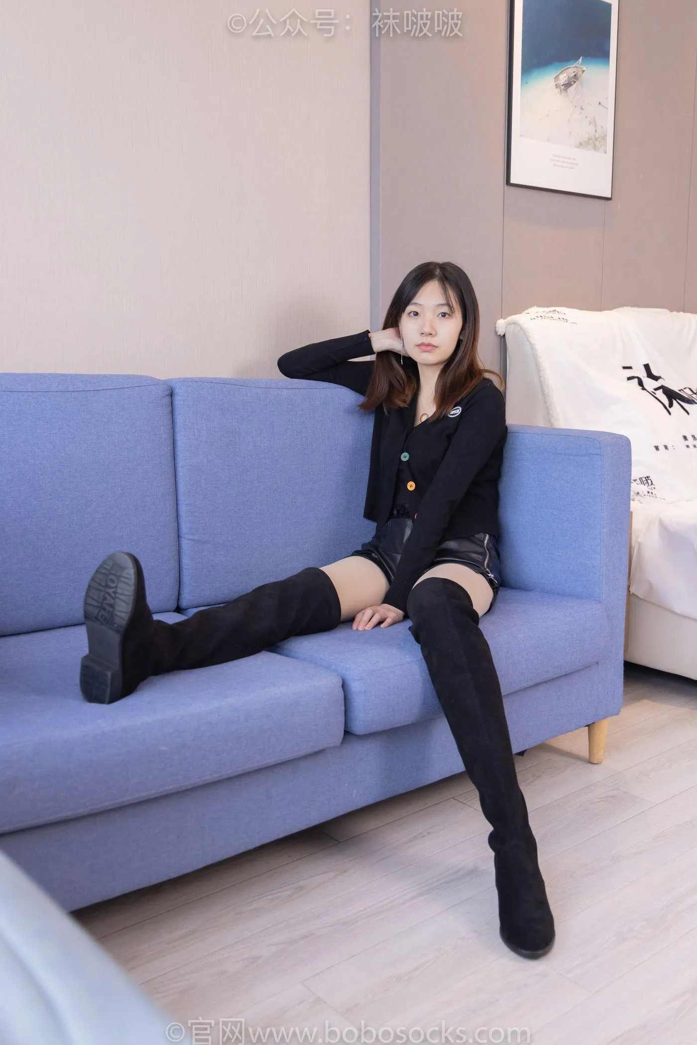 [BoBoSocks袜啵啵]NO.072 小甜豆-两双长靴、厚黑丝、厚肉丝 [144P]插图5
